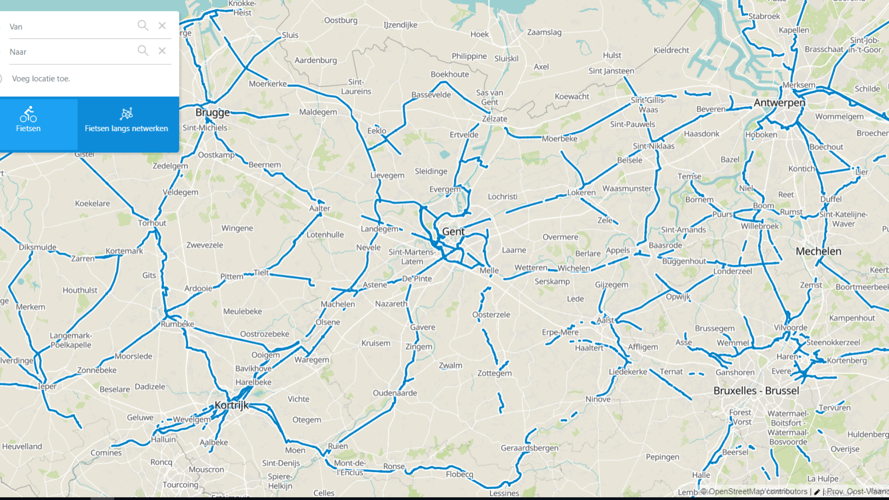 fietsroutenetwerk vlaanderen