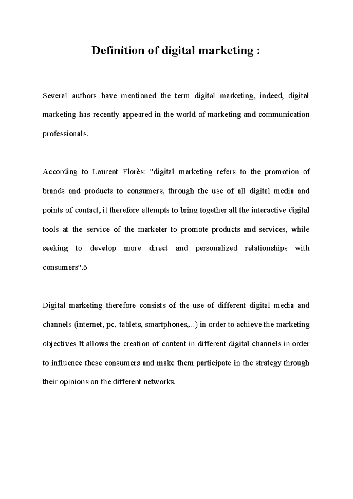 digital marketing definitie