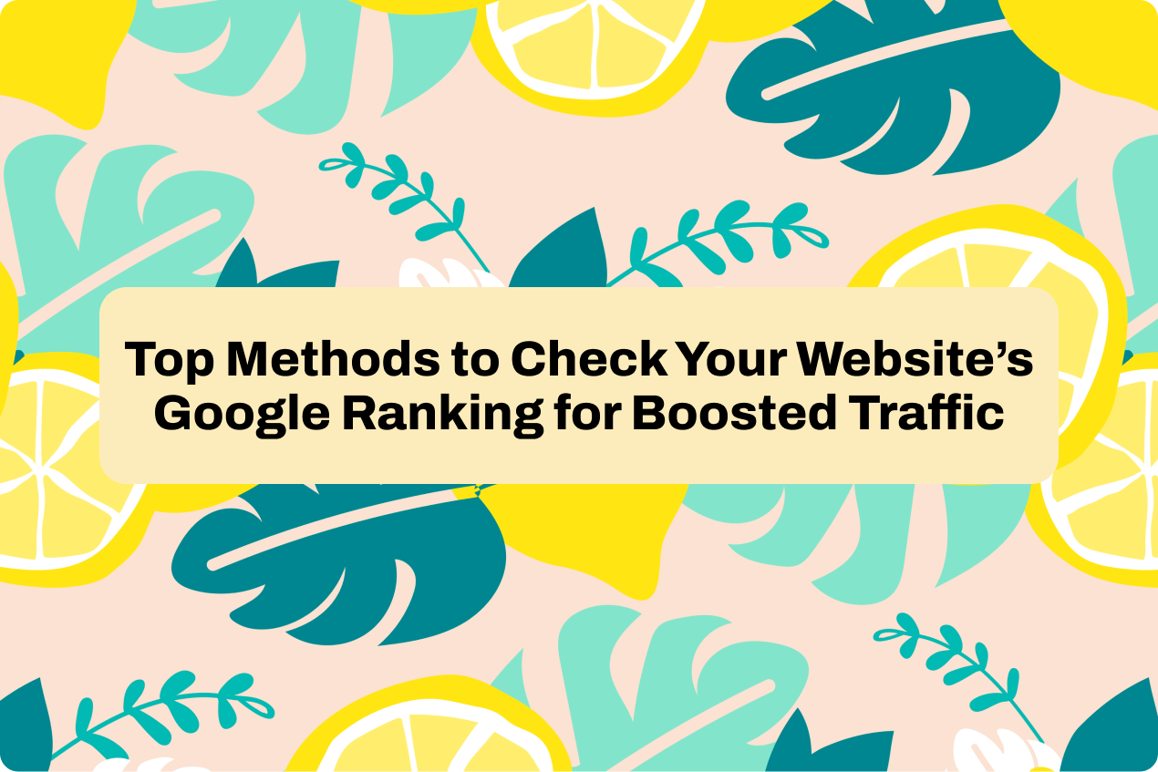 check google ranking of my website